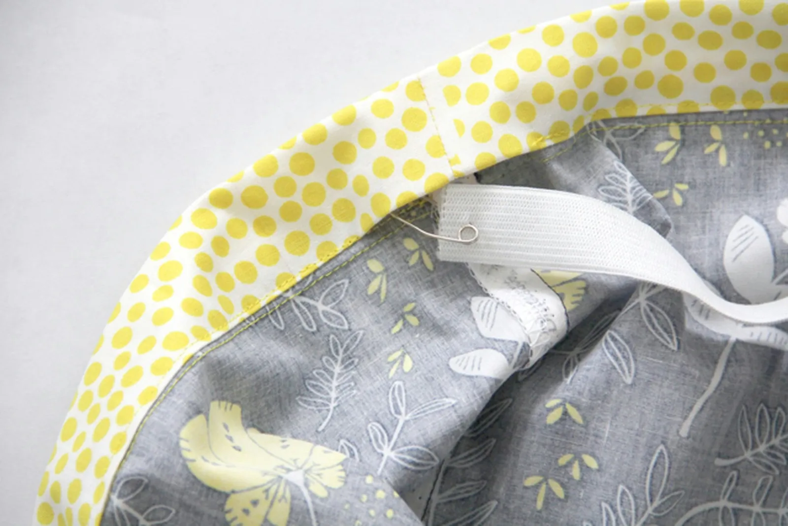 Insert elastic using a safety pin