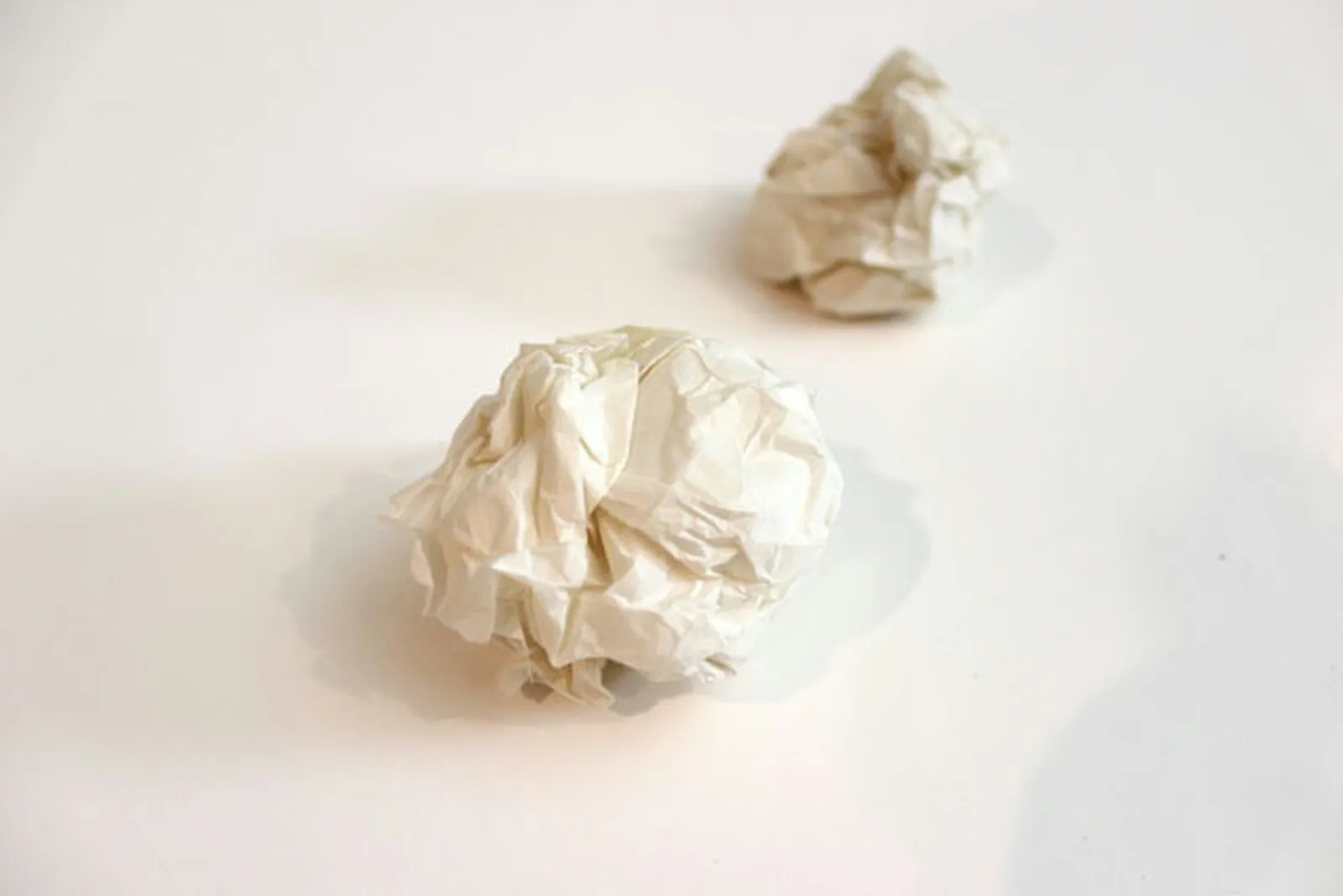 The paper ball will be the front of the bootie.