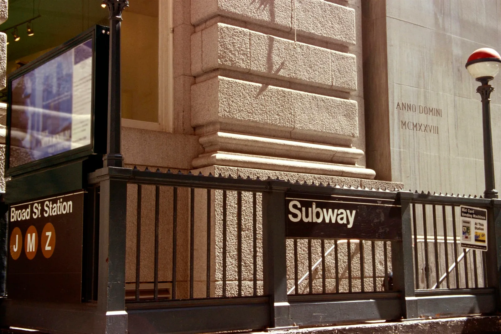 Subway station entrance