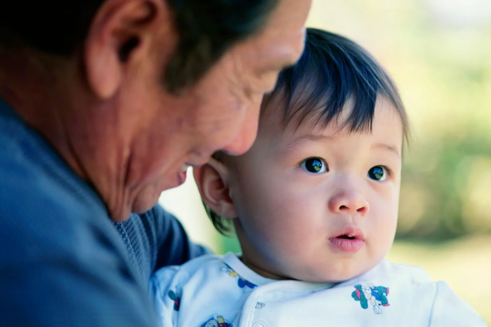 Grandfather with grandchild