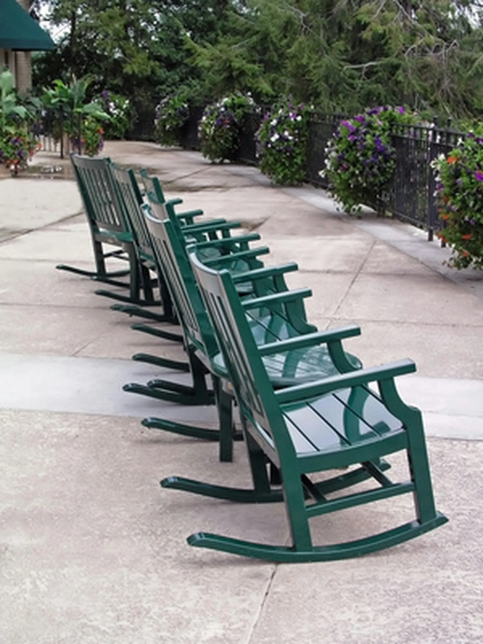 Patio furniture made from polyester resin is inexpensive, weather-resistant, and sturdy.
