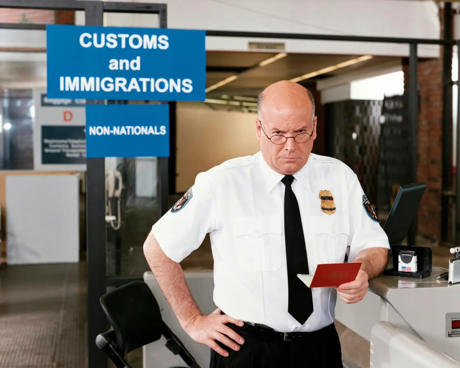 Passport Officer at Airport Security