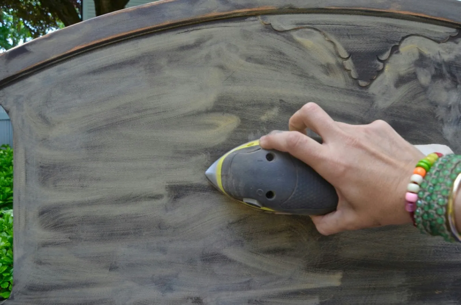 sand headboard