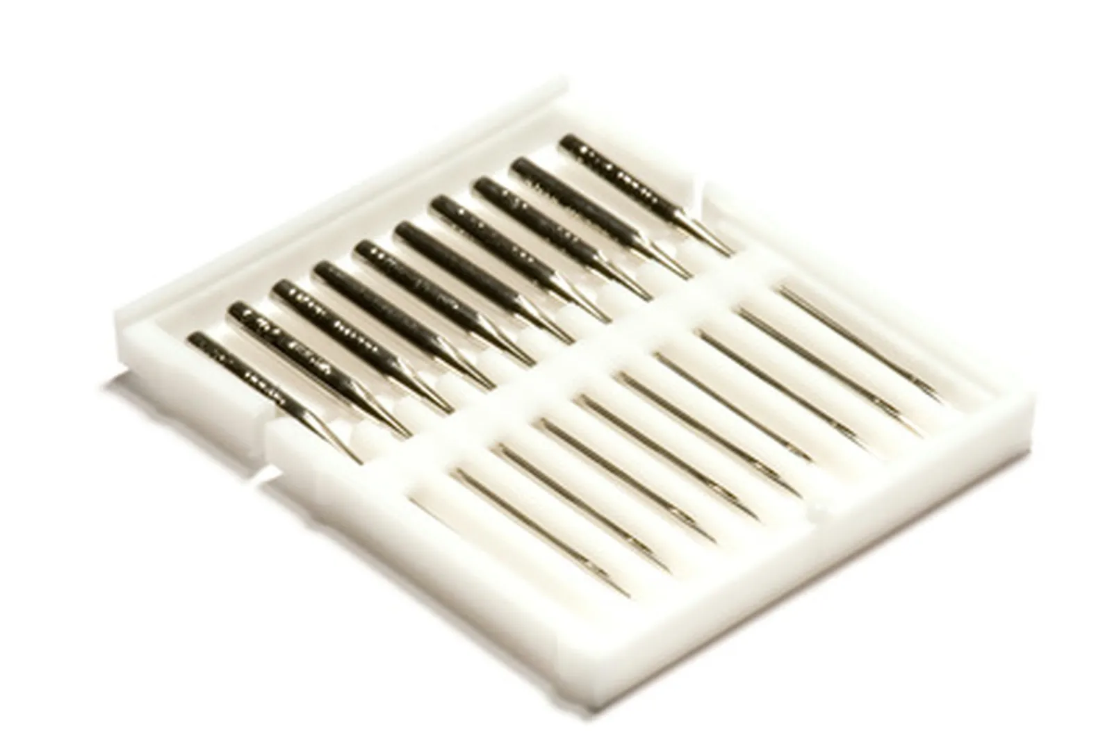 Use a sewing machine needle intended for sewing non-woven, thick materials.