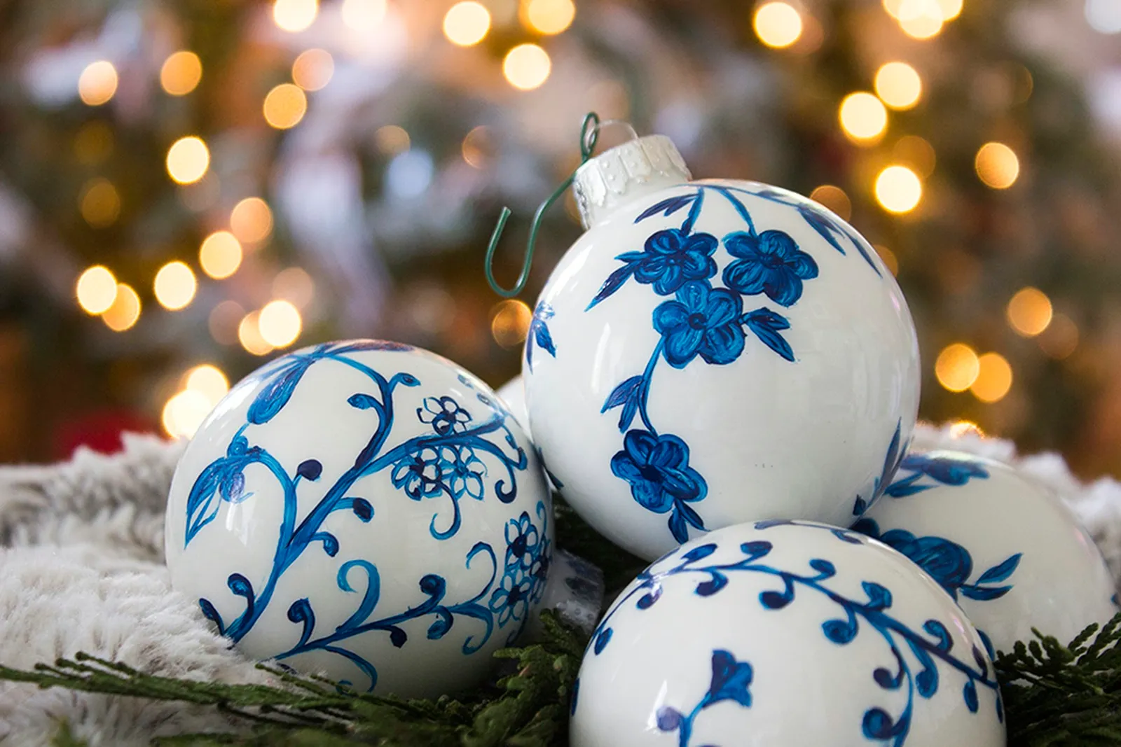 Beautiful DIY Chinoiserie Ornaments