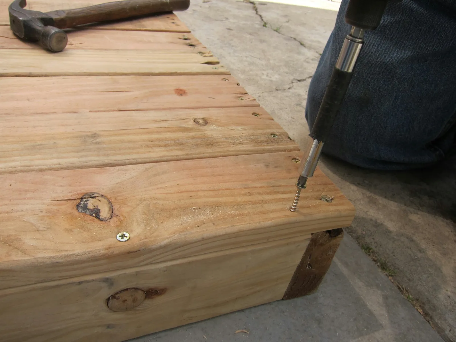 Attach wood to side