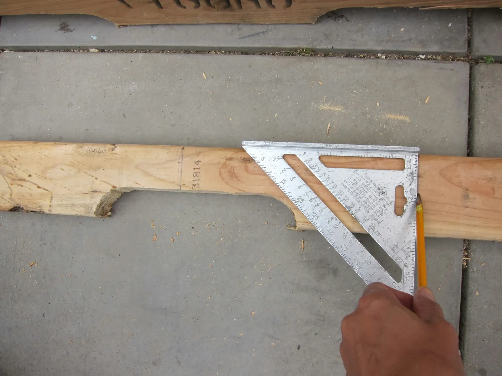 Chop 2x4s to make legs