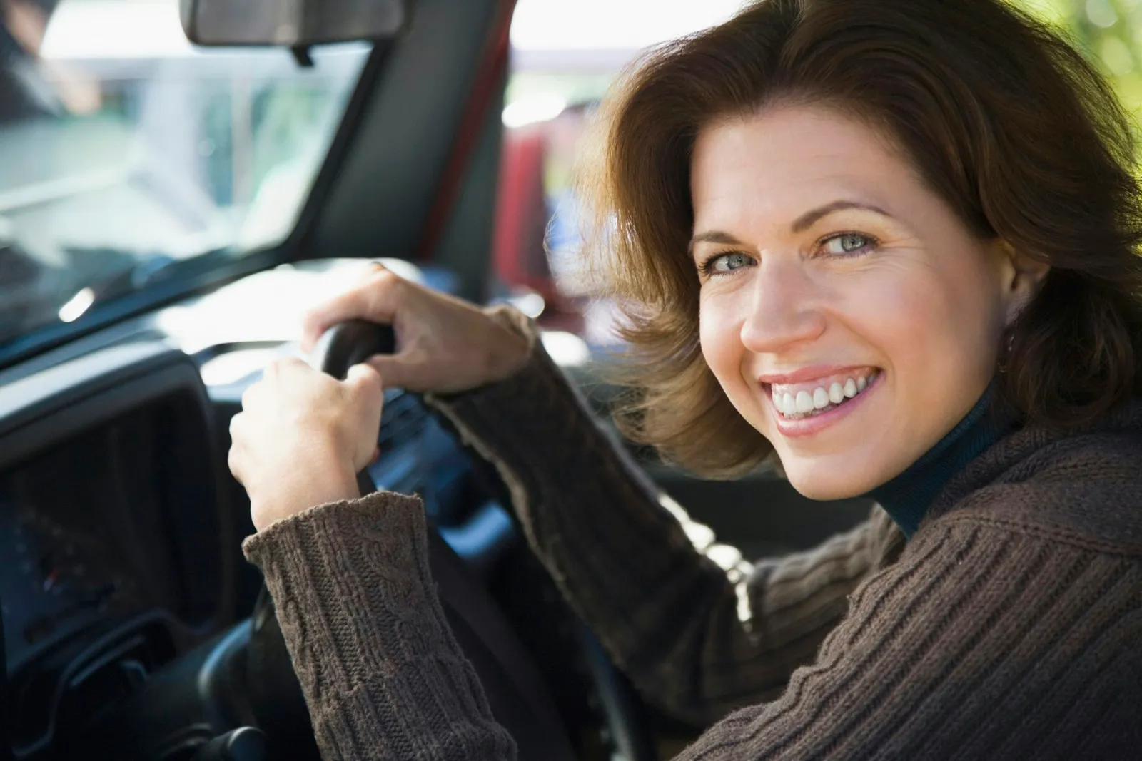 Woman in car