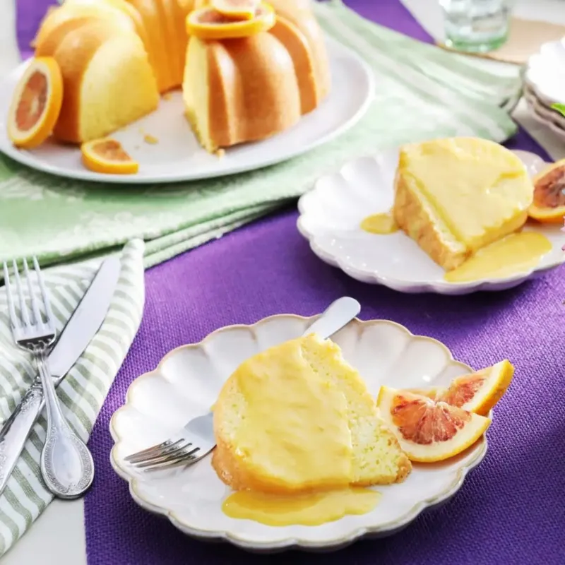 Citrus Pound Cake with Blood Orange Curd