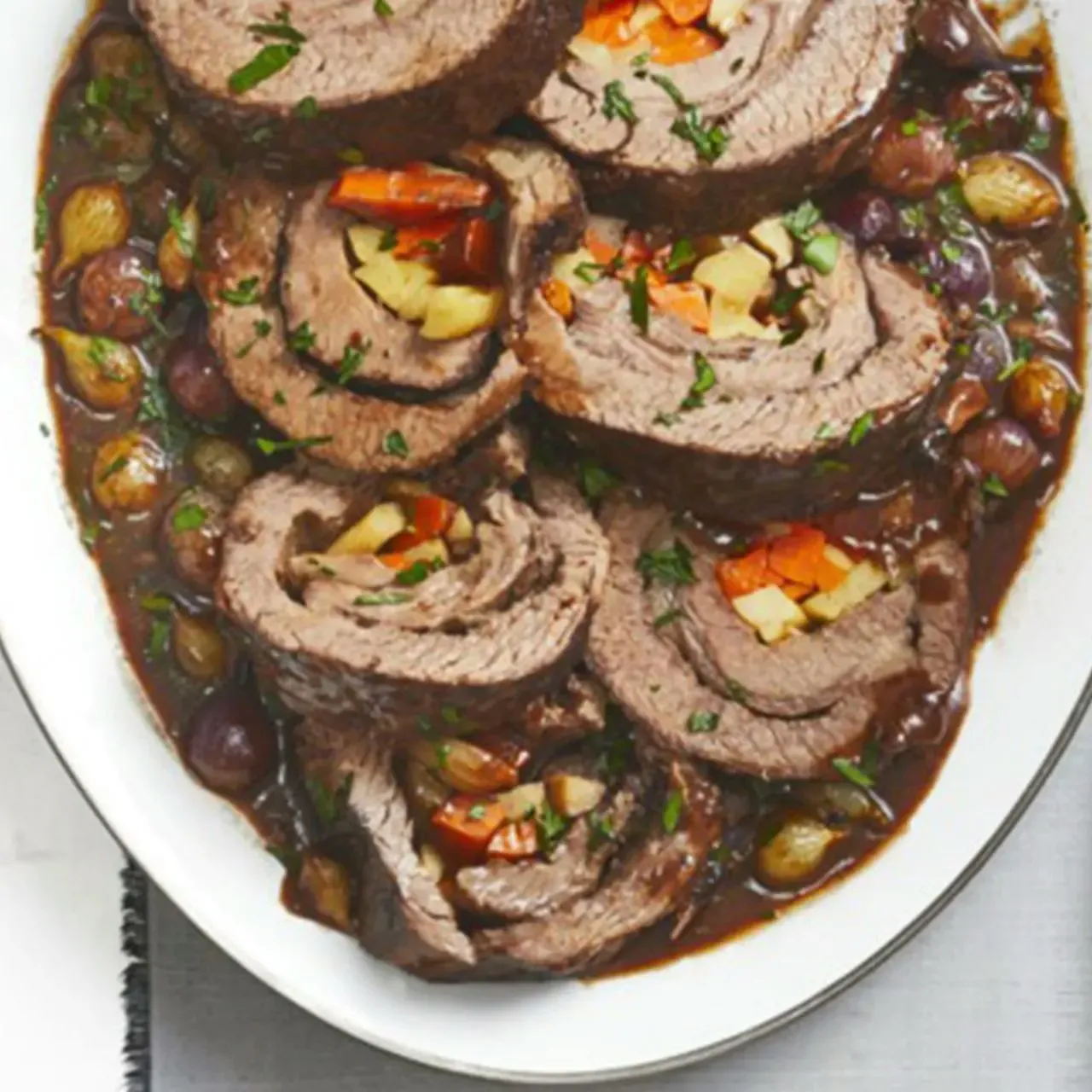 Red Wine-Braised Brisket Roulade