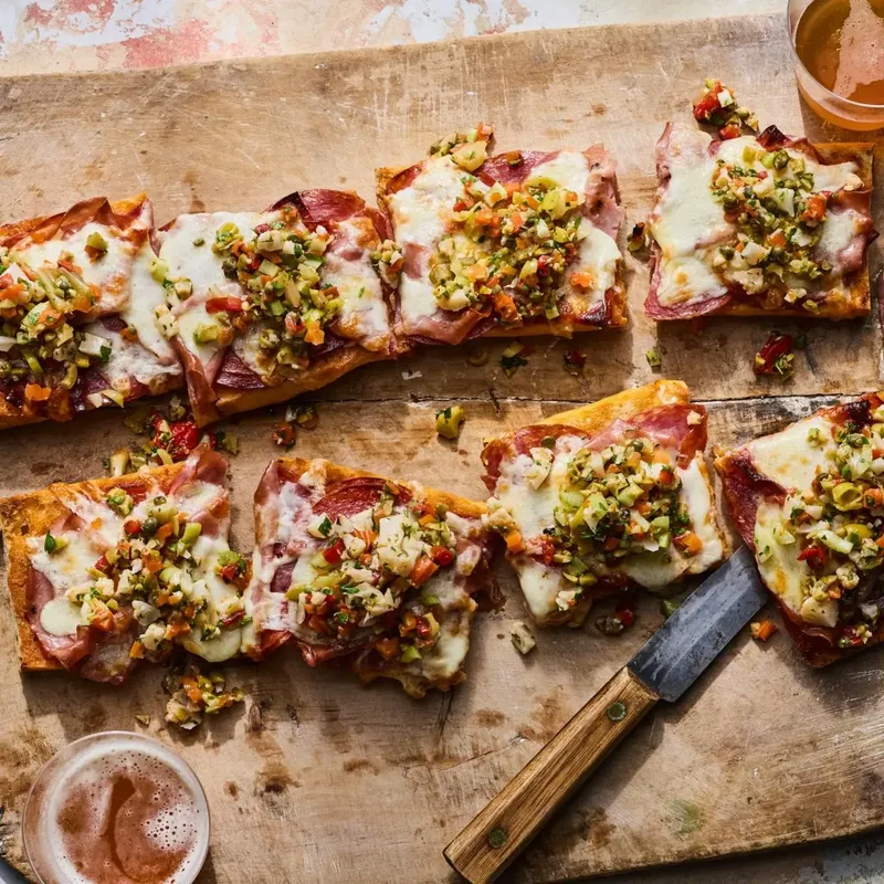Muffuletta French Bread Pizza