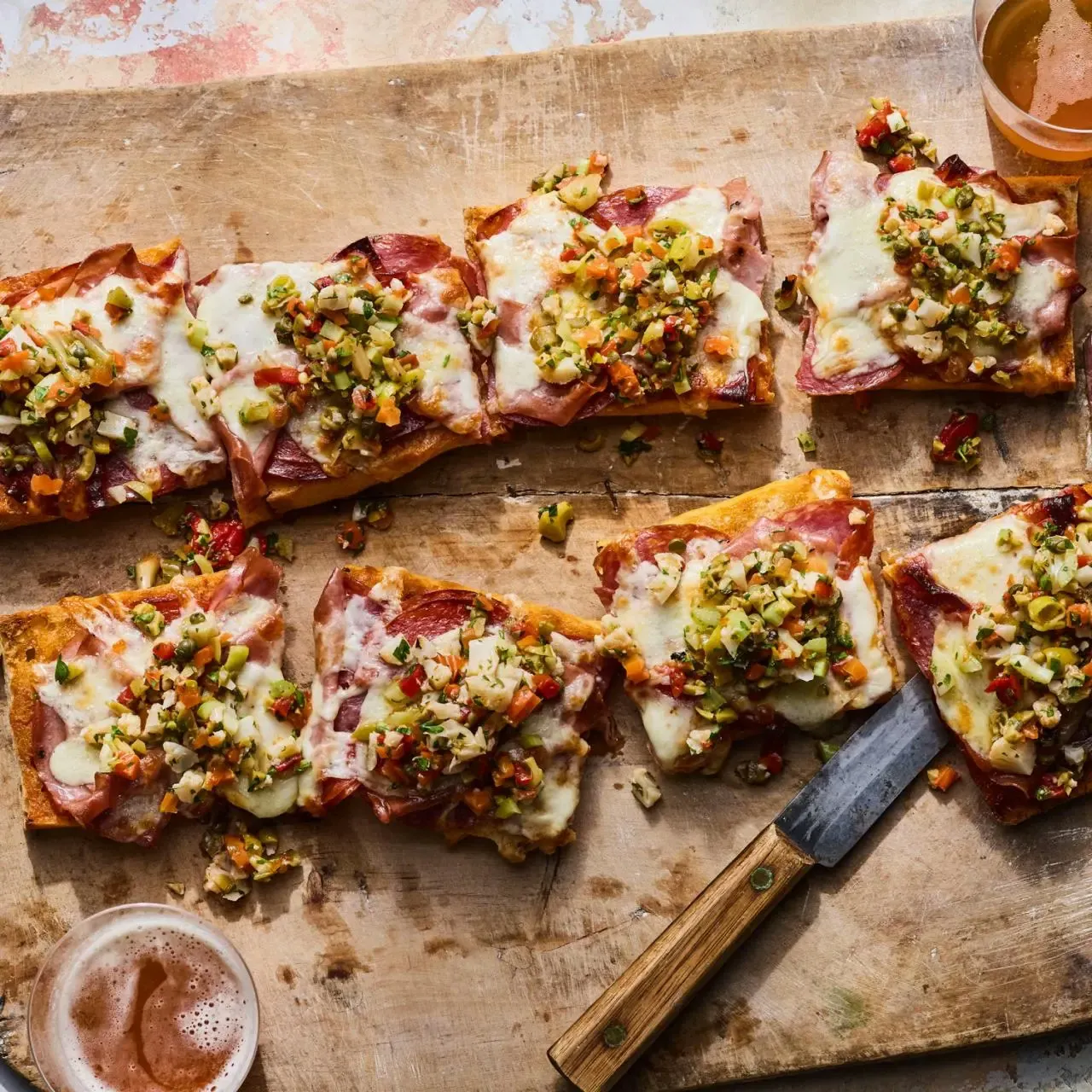 Muffuletta French Bread Pizza
