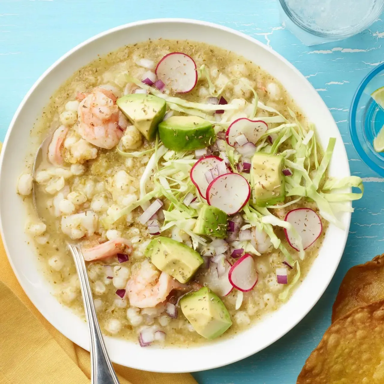 Pozole Verde with Shrimp