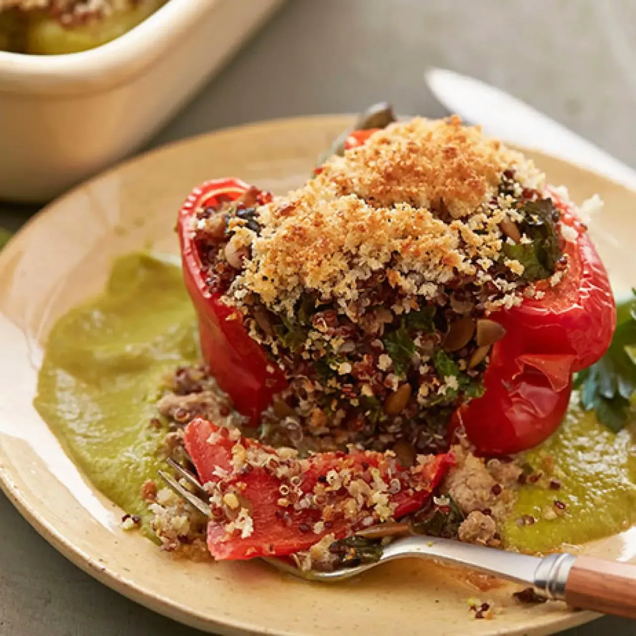 Turkey and Quinoa Stuffed Peppers