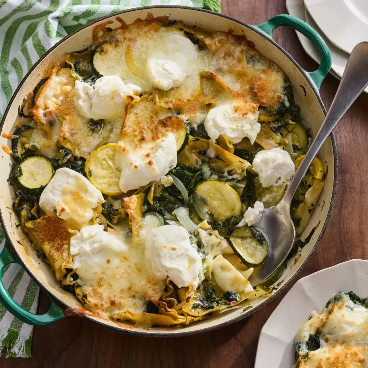 No-Boil Lasagna Bake with Summer Squash and Spinach
