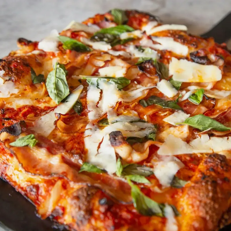 Amatriciana Pizza Grandma Style
