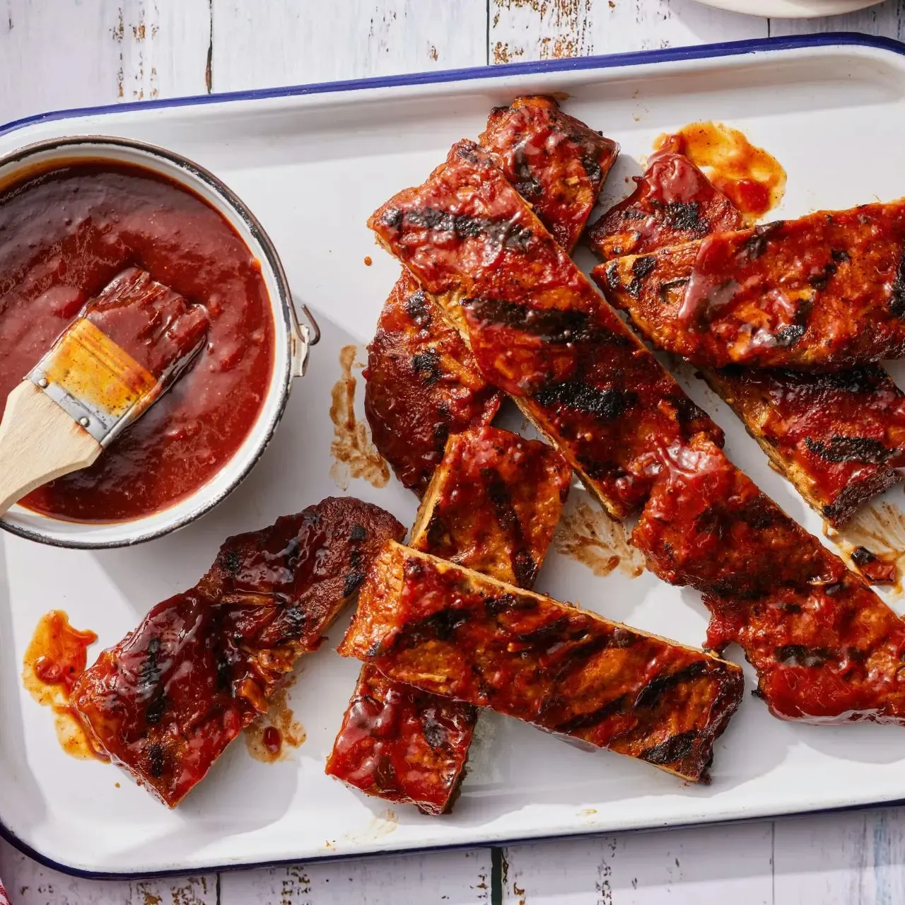 Vegan BBQ Mushroom Ribs