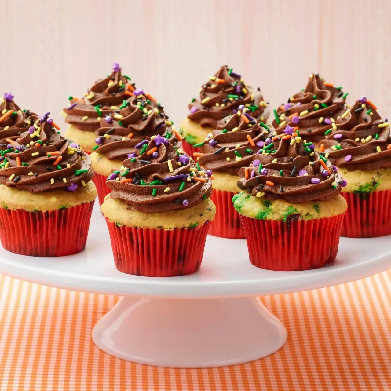 Halloween Confetti Cupcakes