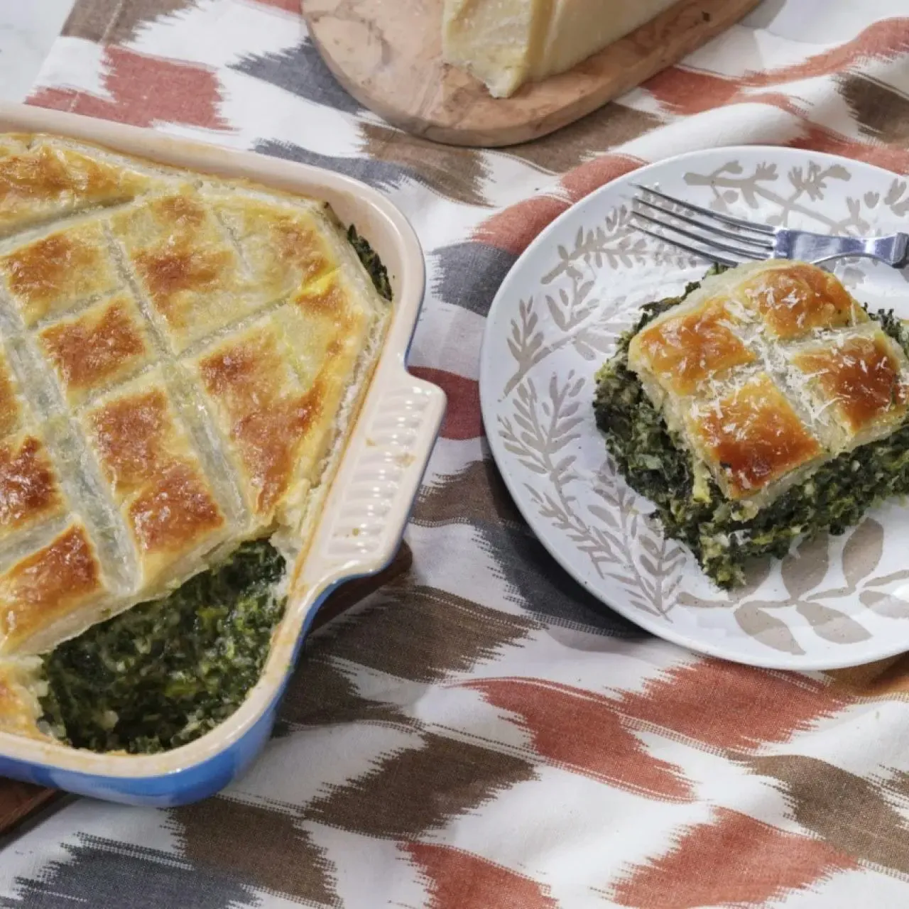 Creamed Spinach and Potatoes with Puff Pastry